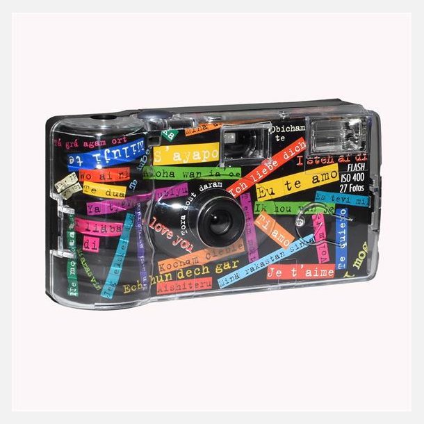Topshot Engangskamera I Love You 400/27 Flash Black